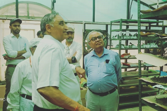 Campus visit and inspection at PORI by Dr A.K. Yadav,  Advisor Ministry of Agriculture